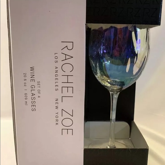 Rachel Zoe Dining Rachel Zoe Iridescent Goblet Stem Wine Glasses